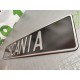 Gotowa tablica tłoczona czarna Scania alu brush