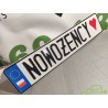 Gotowa tablica tłoczona unijna Nowożeńcy napis czarny
