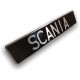 Gotowa tablica tłoczona czarna Scania alu brush