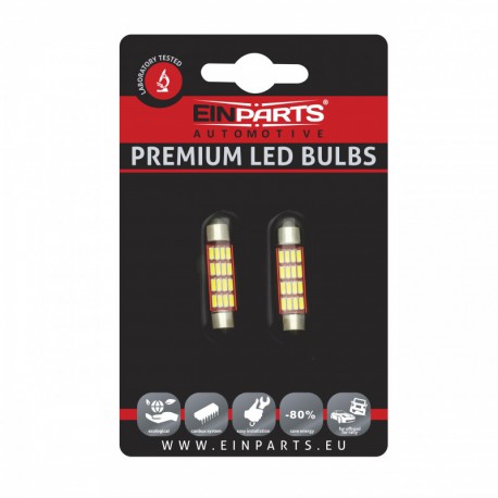Einparts EPL207 C10W rurka 41mm 20xSMD 4014 CANBUS 6000K
